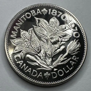 1970 Canadian Dollar Proof-Like Coin Uncirculated. Special 100 Year Manitoba! - Picture 1 of 5