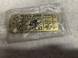 NOS Vintage Brass Super Bowl XXI 1987 Ticket Keychain Rose Bowl Jan 25 1987 $75 - Picture 1 of 4