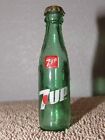 Vintage 7-Up Soda Miniature Glass Bottle - 3 Inches Tall