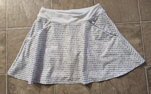 Under Armour sz XS Links Printed Golf Tennis Skort Skirt off white n silver 3510 - Picture 1 of 4