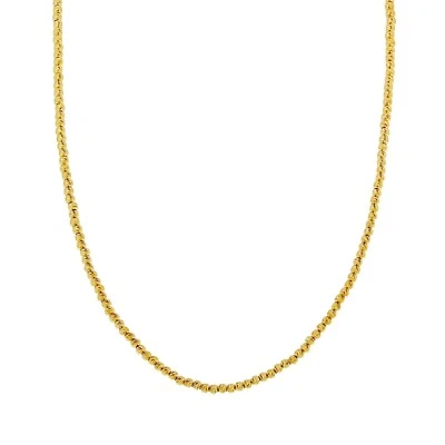 18K Goldkette mit Perlen – Damen Halskette – Italienisches Design - Bild 1 von 4