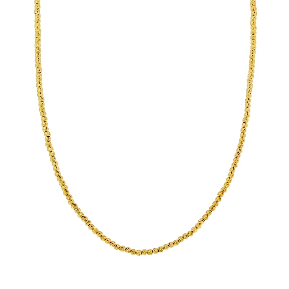 18K Goldkette mit Perlen – Damen Halskette – Italienisches Design - Bild 1 von 4