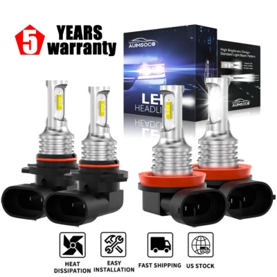 For Chevy Colorado 2015-2024 4x Car LED Headlight High Low Beam Light Bulbs KIT - Image 1 of 4