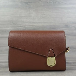 Calvin Klein Crossbody Large Leather Iris Handbag (Walnut Brown) - Picture 1 of 9