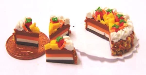1:12 Scale Sliced Fruit Cake Tumdee Dolls House Miniature Kitchen Dessert SC3 - Picture 1 of 1