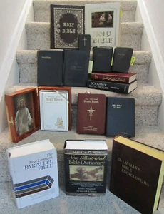 YOU CHOOSE Vintage Antique Holy Bible Scholar Study Illustrated Red Letter KJV - Picture 1 of 98