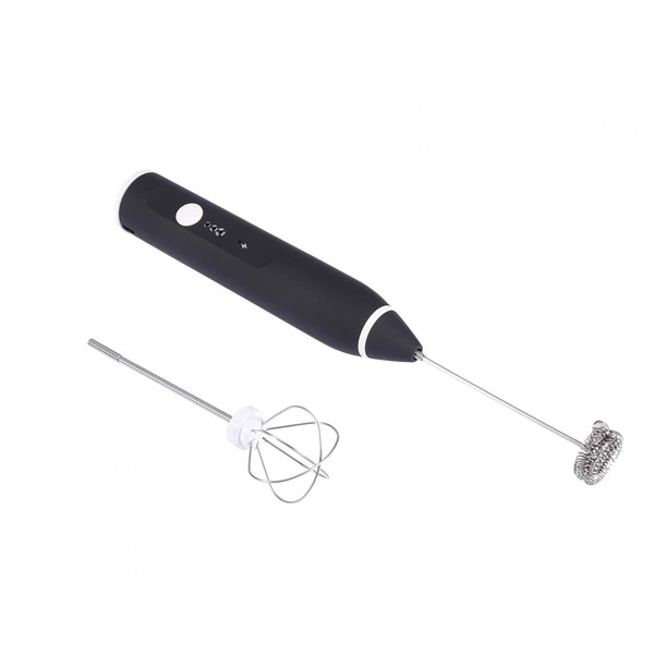 (Black)Coffee Frother Stainless Steel High Efficiency Speed Foam Photo Related