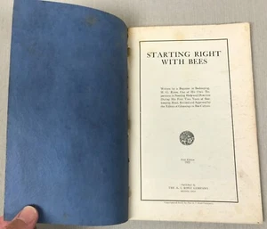 1922 Antique 1st Edition: STARTING RIGHT WITH BEES,  (Bee Farming) RARE - Picture 1 of 11