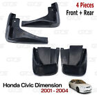 Front Rear Splash Guards Mud Flaps For Honda Civic Dimension Sedan '01 '04