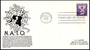 1008-1 Nato FDC/Anderson Cachet, OF, Clean Cover, addressed. - Picture 1 of 3