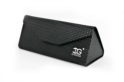 NEWBEE FASHION Sleek Foldable Case for Glasses with Velvet-like Interior Carbon Fiber Print