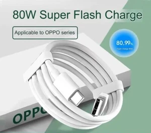Original   OPPO 5A 6.5A Super VOOC Charging Cable 1 Metre Usb-A to USB-C/ TYPE-C - Picture 1 of 6