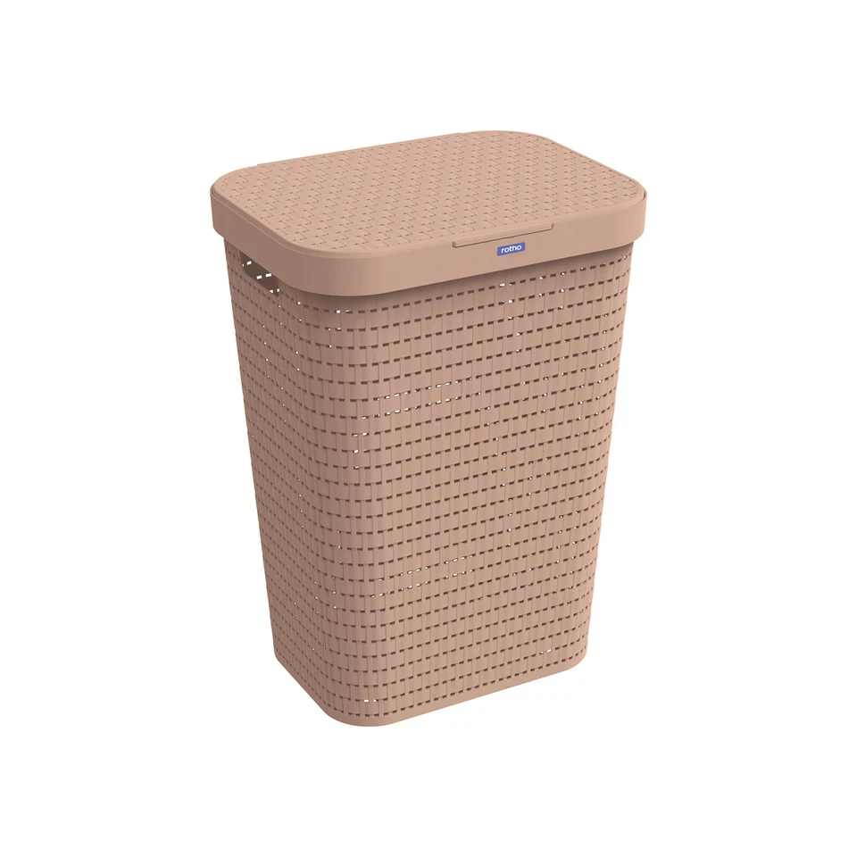 ROTHO Wäschesammler 55 L Country Wäschekorb Wäschebox Wäschetruhe Wäschetonne - Bild 1 von 1