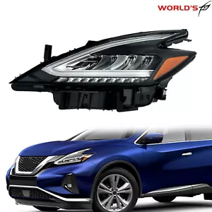 Factory LED Headlights Headlamps Assembly For 2019-2021 Nissan Murano Black Left - Picture 1 of 18