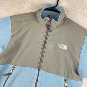 North Face Denali Jacket Girls Large Blue Fleece Full Zip Soft Shell - Picture 1 of 9