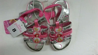 DISNEY PRINCESS Sandal sz 8 LIGHT UP Ariel, Belle  & Rapunzel Fairytale New..5G - Image 1 of 2