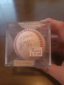 Nice Leo Mazzone Atlanta Braves Signed Official Major League Baseball With Cube - Picture 1 of 3