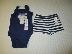 Girls Outfit Sz 24 Months 24M NWT July 4th Patriotic Jumping Beans Flag Lot - Picture 1 of 3