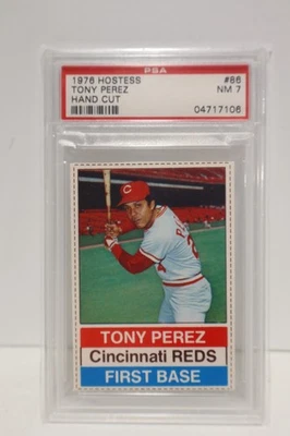 1976 Hostess #86 PSA 7 Hand Cut Tony Perez Cincinnati Reds First Base - Image 1 of 4