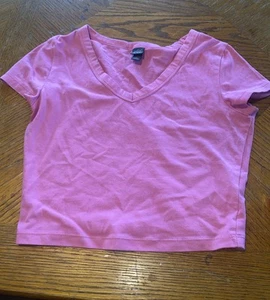 Wild Fable Girls Shirt Size XS Short Sleeve Pink Crop Tee Shirt - Picture 1 of 3