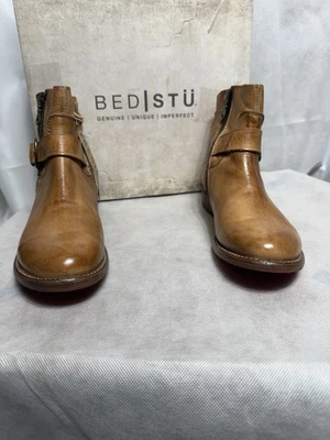 Bed Stu Becca Tan Rustic Leather Ankle Boots Vibram Sole Sz 8.5 NIB - Image 1 of 4