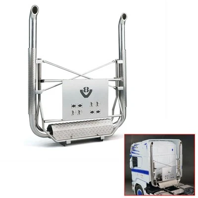 1/14 Metal Exhaust Pipe of RC Tractor Truck R730 R620 R470 Chassis Car Parts - Image 1 of 4