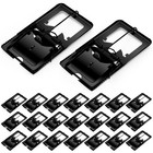 Qualirey 24 Pcs Classic Metal Rat Traps Reusable Mouse Trap Humane Black