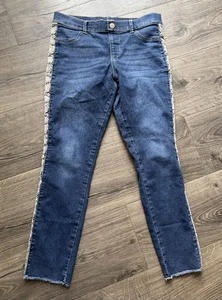 Girl’s Wonder Nation Fashion Jegging XL 14-16 Decorative Lace Sides Stretch - Picture 1 of 9