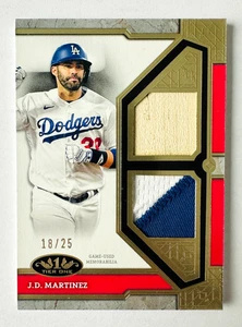 2024 Topps Tier One J.D. Martinez Game Used Jersey PATCH, Bat Relic Card #/25! - Picture 1 of 3