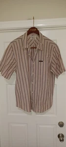 Paul Frank Hemd Herren L Knopfleiste Kurzarm Streifen kariert - Bild 1 von 3