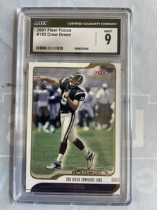 2001 Fleer Focus - Rookie Drew Brees #195 /1850 (RC) CGC 9 - Picture 1 of 2
