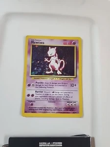 1995 Holographic Mewtwo 10/102 Base Set Genetic Pokémon #150 Rare Pokémon - Picture 1 of 11