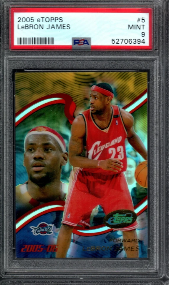 LeBRON JAMES 2005 eTopps #5 Graded PSA 9 MINT Cleveland Cavaliers RARE /1000 - Image 1 of 1