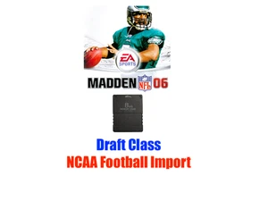 Madden NFL 06 NCAA Football Draft Class Salva File Memoria PlayStation 2 PS2 2006 - Foto 1 di 1
