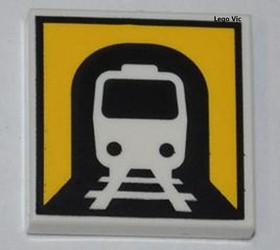 Lego 3068bpb0465 Tile 2x2 White Train in Tunnel Games 3865 Juniors 10669 A100