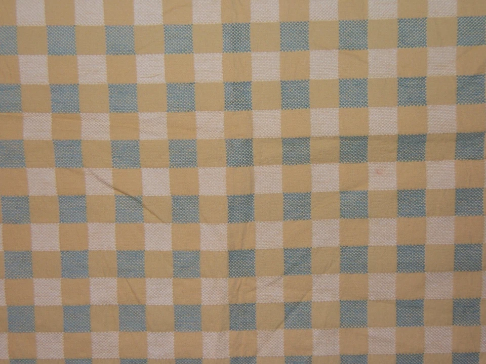 Lee Jofa, Saint Tropez Plaid, Vintage, 54" W X BTY, Color Blue and Yellow - Image 1 of 1
