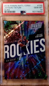 2018 PANINI NATIONAL CONVENTION JAYSON TATUM ROOKIE PSA 10 GEM MINT /399 DUKE - Foto 1 di 2