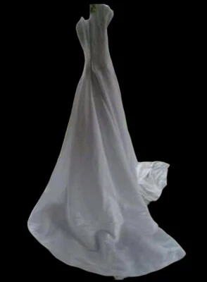 WEDDING GOWN Long Modest Dress w/ Crinoline Slip Sz 12 by Eternity Millennial - Image 1 of 4