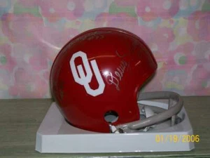 MINI CASCO COMBO FIRMADO OKLAHOMA SOONERS SELMON BROTHERS - Imagen 1 de 4