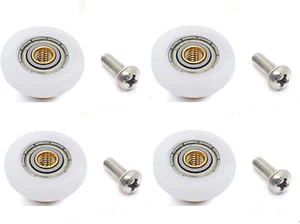 4 Sets Shower Door Rollers Runners Wheels Replacement Part Bathroom Glass Shower - Picture 1 of 12