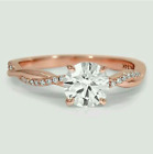 Gorgeous Rose Gold Plated 935 Argentium Silver Solitaire Ring With 1.60 ct CZ