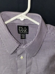 Jos. A. Bank sz 16.5 - 32 Mens Long Sleeve Button Up Front Dress Shirt Check - Picture 1 of 11