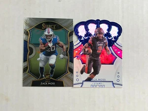 ZACK MOSS LOT OF 2 2020 Crown Royale BLUE HOLO DIE CUT RC + Select Concourse RC! - Picture 1 of 3