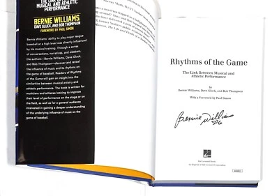 Bernie Williams Autographed "Rhythms Of The Game" HC Book JSA Yankees - Image 1 of 4