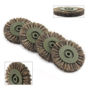 Cepillo redondo de crin de caballo con agujero de 60 mm x 6 mm pulido rueda de pulido 2 capas - Imagen 1 de 6