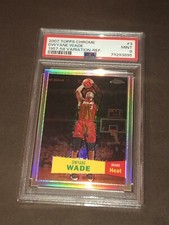 2007-08 TOPPS CHROME DWYANE WADE 1957-58 VARIATION REFRACTOR /999 PSA 9 RARE