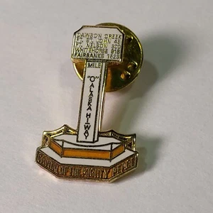 Alaska Mile Zero Hiway Pinback USA Highway Monument Pin - Picture 1 of 4
