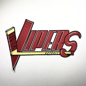 Detroit Vipers Jersey Alternate Logo Large Embroidered  Iron On Patch 10.5”
