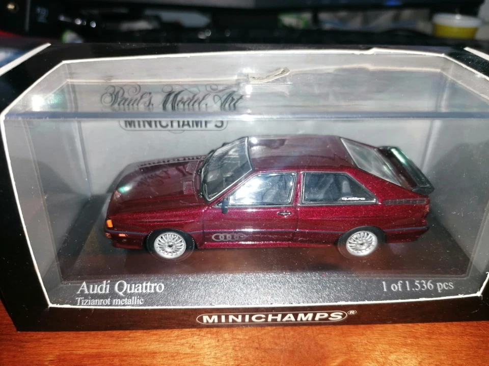 Minichamps 1/43 Audi Quattro 1981 tizianrot metallic 430 019422 - Immagine 1 di 1