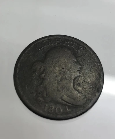 1804 DRAPED BUST HALF CENT CROSSLET 4 US COIN Cover